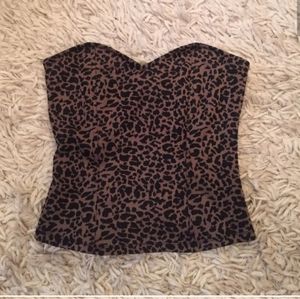 Cheetah Strapless Top